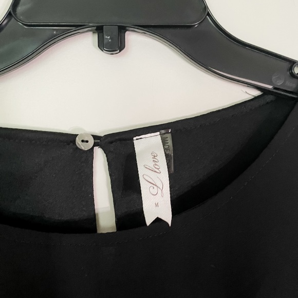 Witchy Black Maxi Dress with Sheer Sleeves - Picture 3 of 4